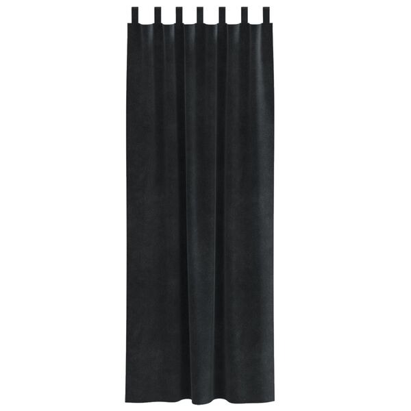 vidaXL Cortinas opacas 2 pcs Preto 140 x 225 cm Veludo