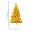 vidaXL &Aacute;rvore Natal artificial pr&eacute;-iluminada c/bolas 150cm PET dourado