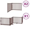 vidaXL Port&atilde;o c&atilde;es c/ porta dobr&aacute;vel 8 pain&eacute;is 640 cm &aacute;lamo castanho
