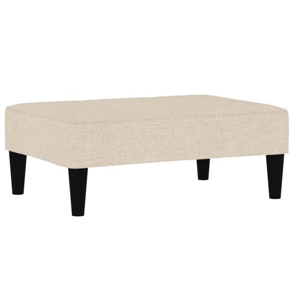 vidaXL Banco tecido de microfibra cor creme