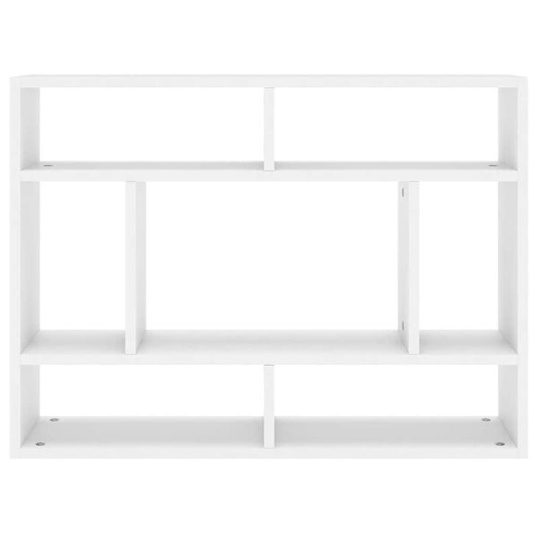 vidaXL Estante de parede 75x16x55 cm contraplacado branco