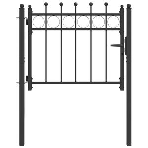 vidaXL Port&atilde;o de Cerca HORST 100 x 75 cm Metal Preto Tranc&aacute;vel