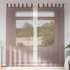 vidaXL Cortinas de voile com aba 2 pcs castanho