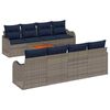 vidaXL Conjunto de Sof&aacute; de Jardim 9 unid. Cinzeto vime PE