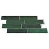 vidaXL Azulejo Subterr&acirc;neo 50 pcs Verde Escuro 29 x 21 cm