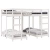 vidaXL Estrutura de Cama Beliche Tripla Branco 140 x 200 cm