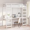 vidaXL Estrutura de cama loft Branco 90 x 190 cm