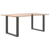 vidaXL Pés para mesa de jantar em formato de U, 2 peças, antracite, 90x (72-73) cm, aço