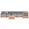 vidaXL 7 pcs conj. lounge jardim com almofad&otilde;es madeira douglas maci&ccedil;a