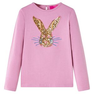 T-shirt de manga comprida para crian&ccedil;a rosa-queimado 92