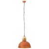 vidaXL Candeeiro de teto industrial redondo 42 cm E27 mangueira cobre