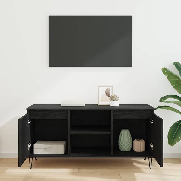 vidaXL Gabinete para TV Carvalho Preto 104 x 35 x 50 cm