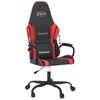 vidaXL Cadeira de gaming couro artificial preto e vermelho