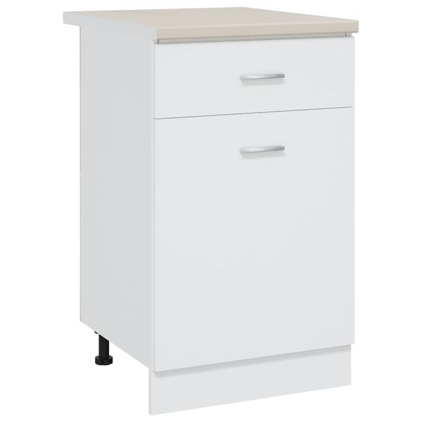 vidaXL Bancada de cozinha aglomerado 50x60x2,8 cm cor creme