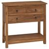 vidaXL Buffet Natural 79 x 35 x 80 cm Madeira de Teca S&oacute;lida
