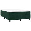vidaXL Estrutura de cama com molas 140x190 cm veludo verde-escuro