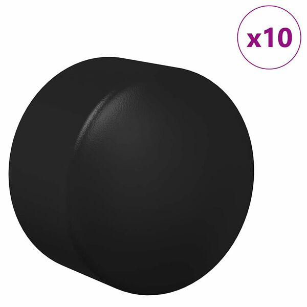 vidaXL Capas de Extremidade da Mesa de Futebol 10 pcs Preto