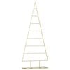 vidaXL &Aacute;rvore de Natal de metal Ouro 150 cm A&ccedil;o com Revestimento em P&oacute;