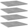 vidaXL Prateleiras para estante 4 pcs derivados de madeira cinza