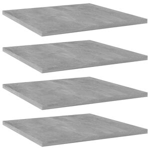 vidaXL Prateleiras para estante 4 pcs derivados de madeira cinza
