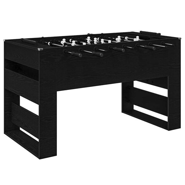 vidaXL Mesa de Futebol Carvalho Preto 146,5 x 74 x 85 cm