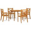 vidaXL 5 pcs conjunto de jantar para jardim madeira de ac&aacute;cia maci&ccedil;a