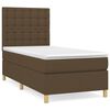 vidaXL Cama com molas/colch&atilde;o 80x200 cm tecido castanho-escuro