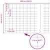 vidaXL Cerca de campo Prateado 50 x 1,2 m Aço galvanizado