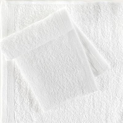 vidaXL Toalhas de hóspedes 50 pcs algodão 350 g 30x30 cm branco
