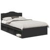 vidaXL Estrutura da Cama Preto 120 x 200 cm Madeira de Pinheiro S&oacute;lida