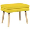 vidaXL Banco de Camadas Duplas Amarelo Claro 60 x 40 x 46 cm Tecido