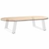 vidaXL P&eacute;s para mesa de centro em formato de U, 2 pe&ccedil;as, branco, 60x(30-31) cm, a&ccedil;o