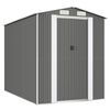 vidaXL Abrigo de jardim 192x274x223 cm a&ccedil;o galvanizado cinzento-claro