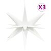vidaXL Luzes de Natal com LEDs 3 pcs dobr&aacute;vel branco 100 cm