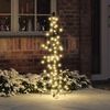 vidaXL &Aacute;rvore de Natal com 100 LEDs Branco quente 120 cm Vime