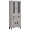 vidaXL Arm&aacute;rio alto 69,5x34x180 cm derivados de madeira sonoma cinza