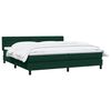 vidaXL Cama com molas/colch&atilde;o 180x220 cm veludo verde-escuro