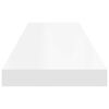 vidaXL Prateleiras parede suspensas 4 pcs 90x23,5x3,8cm MDF branco