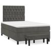 vidaXL Cama boxspring com colch&atilde;o 120x190 cm veludo cinzento-escuro
