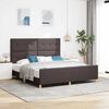vidaXL Estrutura da Cama Castanho escuro 180 x 200 cm tecido
