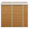 vidaXL Abrigo de jardim castanho claro 191x215x198 cm a&ccedil;o galvanizado