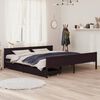 vidaXL Estrutura de cama c/ 2 gavetas 180x200 cm pinho castanho-escuro