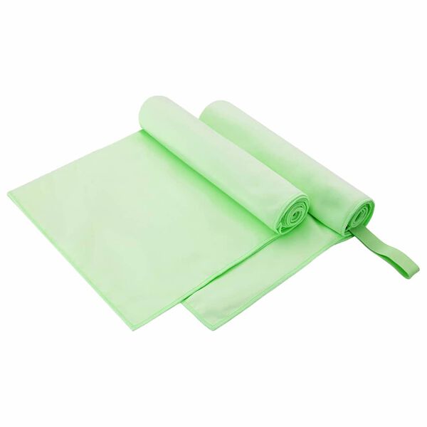 vidaXL Toalhas Esportivas 2 pcs Verde 100 x 50 cm