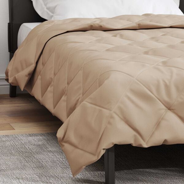 vidaXL Duvet de Ano Inteiro Cinzento-acastanhado 200 x 135 cm