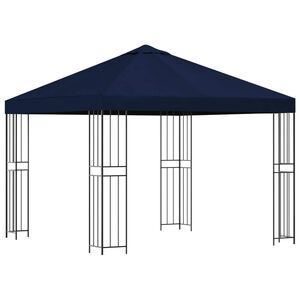vidaXL Gazebo 3 x 3 m Azul Poli&eacute;ster e A&ccedil;o 190 gsm