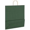 vidaXL Sacos de papel 250 unid com al&ccedil;as verde 45x17x48 cm