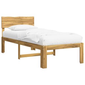 vidaXL Estrutura de Cama de Solteiro com Cabeceira ROSTOCK Branco