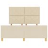 vidaXL Estrutura da Cama com cabeceira Creme 160 x 200 cm tecido