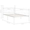 vidaXL Estrutura de cama com estrado de ripas 90x200 cm metal branco