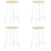 vidaXL Bancos de bar 4 pcs madeira de mangueira maci&ccedil;a